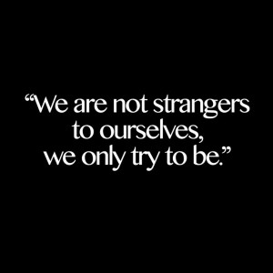 ... strangers to ourselves, we only try to be.” Dean Koontz, Odd Thomas