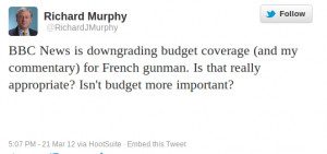 ... Budget is far more important than a serious shooting. Selfish prick