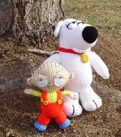 Stewie & Bryan Griffin 2 Crochet Pattern - via @Craftsy