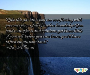 Like this gas tank, you are overflowing