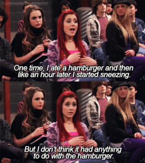 cat valentine ariana grande funny stupid hamburger