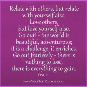 Inspirational quotes osho quotes love yourself quotes