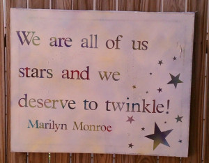 Upcycled canvas Marilyn Monroe quote