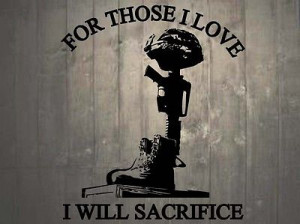 Helmet Rifle Boots Fallen Soldier Quote Memorial Wall Sticker 25