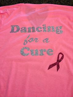 Breast cancer dance team shirts. Awesome for dig pink week at school ...