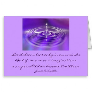 Card with quote - Purple Water Drop