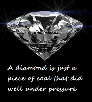 diamond is just a piece of coal that did well under pressure.