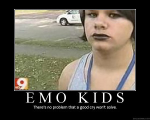 Emo kids there’s no problem funny poster