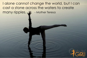 Mother Teresa Inspirational Quote on Community