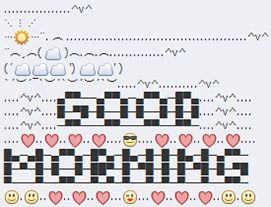 ... Texts Art, Good Mornings Texts, Mornings Emojis, Creative Emoji Texts