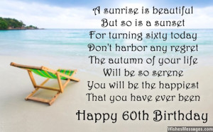 Happy 60th birthday card poem