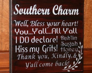 Southern Sayings - Southern Charm - Southern Phrases Wooden Sign ...