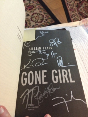 ... Gone Girl signed by Gillian Flynn and the cast of the movie. No big