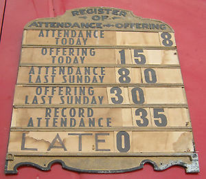 Old-Metal-Church-Register-of-Attendance-Offering-Sign-Board-Quotes ...