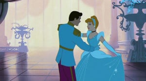 Cinderella dances with Prince Charming