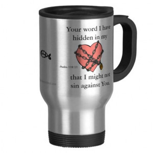 Hidden in my heart Christian Quotes Coffee Mugs #Agrainofmustardseed