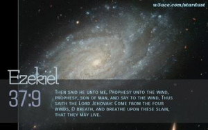 Bible Quote Ezekiel 37:9 Inspirational Hubble Space Telescope Image