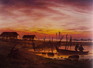 Paesaggio Costiero Crepuscolo Caspar David Friedrich