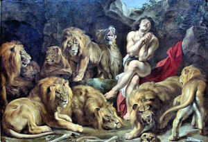 Daniel in the Lions Den by Peter Paul Rubens - 1613