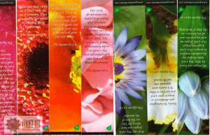 Islamic Bookmarks with Quranic Verses, A set of 40 bookmarks