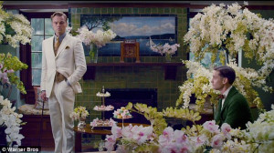 ... : Leonardo Dicaprio as Gatsby and Tobey Maguire as Nick Carraway