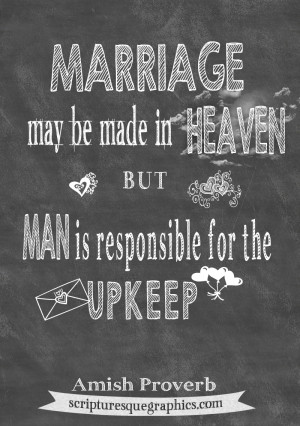Marriage is made in heaven…