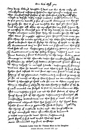 Thomas More's Letter to his daughter Margaret, May 1535