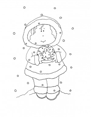 Free Dearie Dolls Digi Stamps Christmas In July Snowglobe Birdie