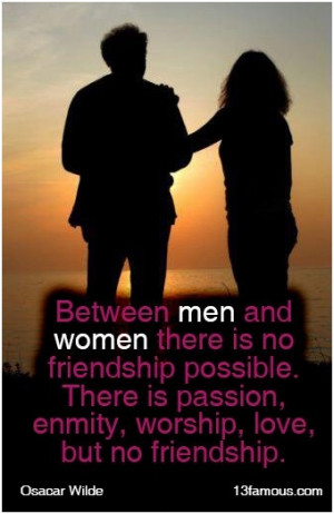 Men And Women Friendship Quotes Friendship between men and