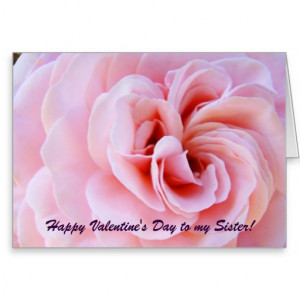Happy Valentine's Day to My Sister! Cards Pink