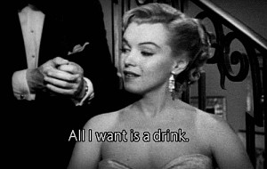 gif film Black and White drink vintage marilyn monroe 1950s 1950's ...