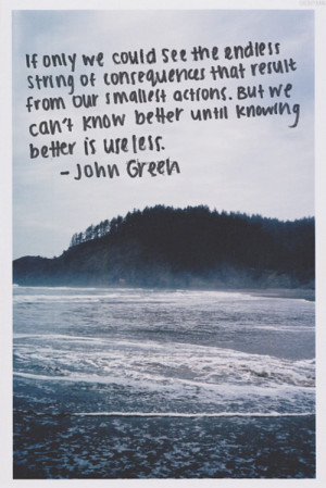 ... green, ocean, quote, sayings, the fault in our stars, trees, water