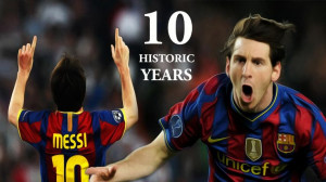 ... Barcelona superstar Lionel Messi's 10-year career at the Camp Nou