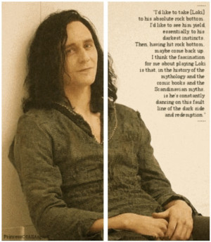 Tom Hiddleston on Loki.