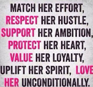 Match her effort,.....