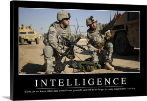 Intelligence: Inspirational Quote and Motivational Poster Wall Art