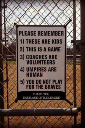 Good to remind crazy sports parents