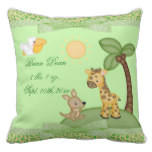 Safari Animals Cheetah Print Baby Shower Pillows