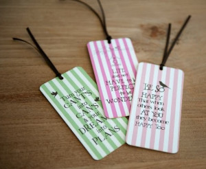 Home Shop Accessories & Gifts Gift Tags Striped Gift Tags with Quotes