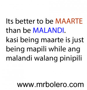 Quotes Para Sa Mga Feeling Maganda ~ Malandi Quotes and Maarte Quotes ...