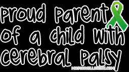proud parent of a child with cerebral palsy