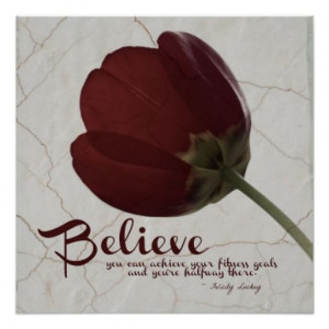 Believe for #Fitness: Marble Tulip Poster > 