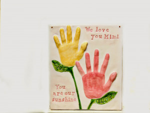 Great Gift For Grandparents of children's handprints