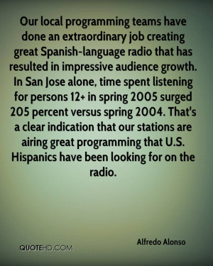 Our local programming teams have done an extraordinary job creating ...