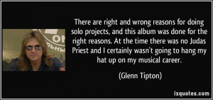 There are right and wrong reasons for doing solo projects, and this ...