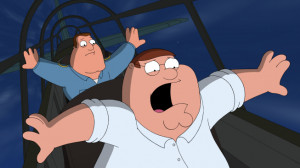 When Stewie becomes alarmed at the disguises of the trick-or-treaters ...