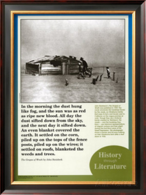 History Through Literature - Grapes of Wrath Framed Art Print