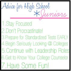 Advice for High School Juniors by prepinyourstep, via Polyvore More