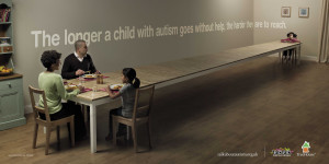 Table in Talk About Autism print advertisement