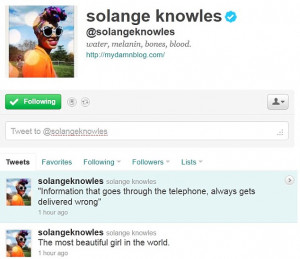 Proud aunty: Beyonce's younger sister Solange tweeted about Blue's ...
